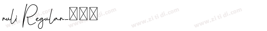 ruli Regular字体转换